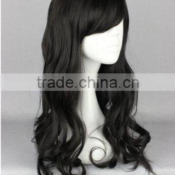 Synthetic Dark Long Kinky Wavy Wig N443 photo-2
