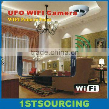 P2P UFO camera ip camera wifi smoke detector camera