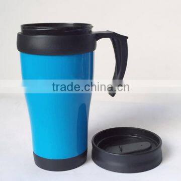 400ml/14oz plastic coffee mug with handle