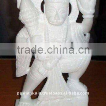 White Hanuman God Statue