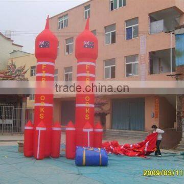 Big Inflatable Rocket for Outdoor Advertisement