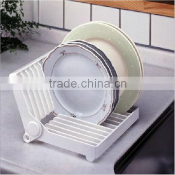 hot sales Foldable Kitchen Dish Drying Rack Plate Drainer Holder Organizer Storage