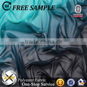 Beauty ombre chiffon fabric for fashional dress dyed chiffon fabric