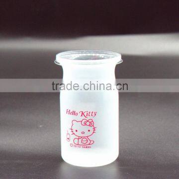 eco-friendly disposable microwave plastic cup PP pudding cup with lovely printing