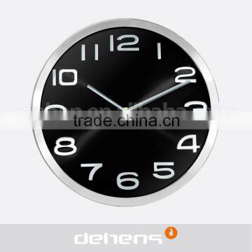 DEHENG 3D numbers aluminium dial aluminium wall clock