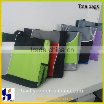 600D polyester customized tote hand bags, tote bags for sale