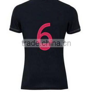 Free shipping to France Pairs 2016 thailand 3rd away black soccer jersey with pink fonts