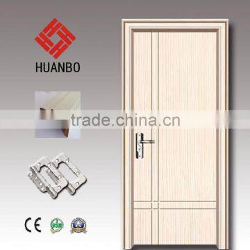 Latest design mdf pvc coated swinging wood interior decorative panel door for bathroom,bedroom