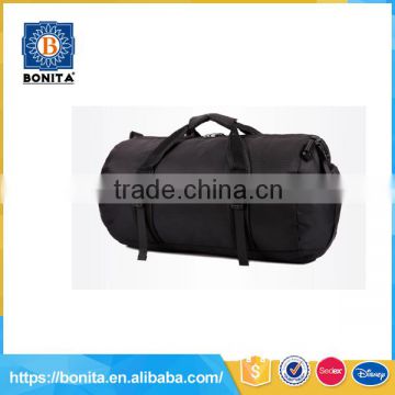 Custom nylon Gym Duffle Bag Sport Travel Bag -Black for promotion