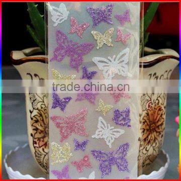 butterfly shiny glitter powder cartoon decorative stickers