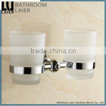 From India Zinc Alloy Chrome Finishing Bathroom Accessories Wall Mounted Double Tumbler Holder