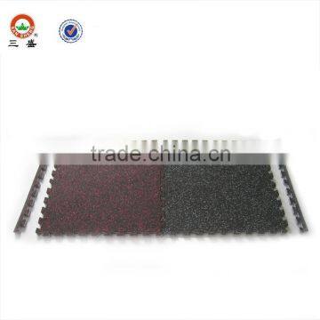 Anti-slip rubber interlocking gym mat,lamiate floor with foam backing,natural rubber GYM mats