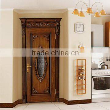 Luxury wooden glass bathroom door