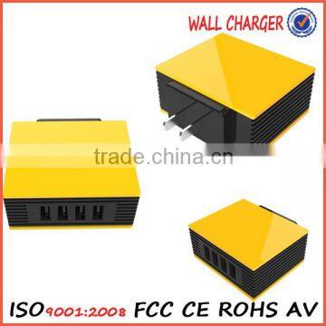 34W 6.8A 4-Port USB Wall Charger With Folding Plug Portable Travel Charger For IPhone 6