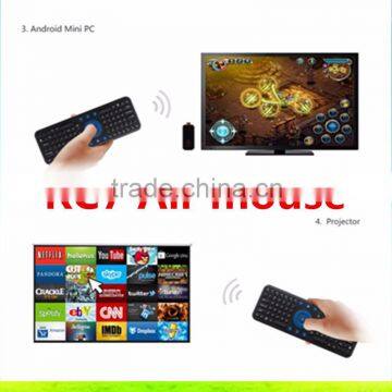 RC7 Smart Remote 2.4GHz USB Wireless Keyboard Gyroscope Air Fly Mouse for Mini PC