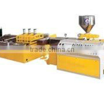 PVC wood-plastic foamed wide door plate production line