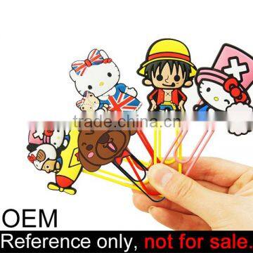 Factory Price custom shape soft pvc decorative large paper clip