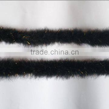 Black Marabou Boa with gold tinsel for Fancy Dress Party Various Colours-2