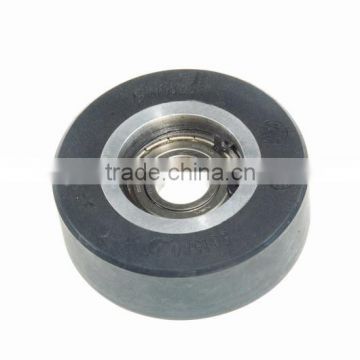 Escalator Step Roller 76mm, 76x32mm, bearing 6202, 76x32x6202, Black