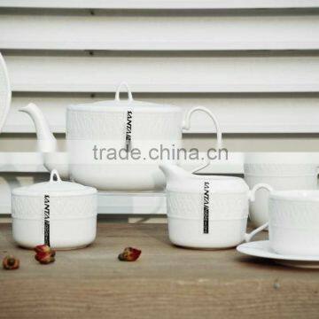 2015 Embossed ceramic tea sets