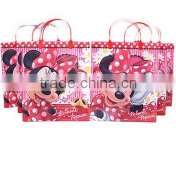 Minnie Mou se Party Gift Bag Set 6pc Plastic/Reusable