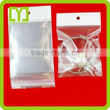 cellophane custom printed clear plastic bag with hang hole