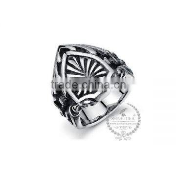 7MM Stainless steel vintage antiqued silver punk style ring fashion ring steam punk jewelry 6240033