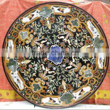 Black Marble Inlay Table Top inlaid dinning table top