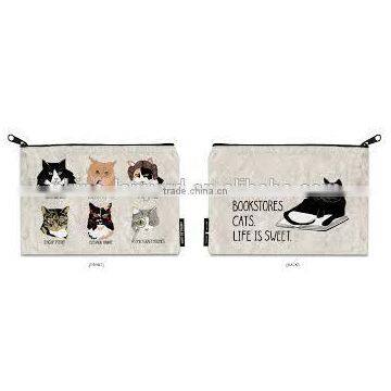 cotton canvas digital print zipper pouch