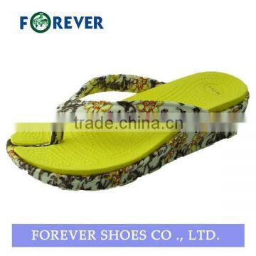 Casual and comfortable wedge stylish EVA flip flops slipper for lady