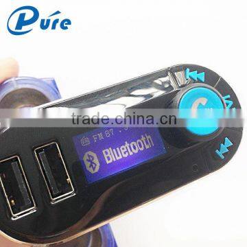 Best Wireless Multifunctional Bluetooth Handsfree Car Kit Adapter FM Transmitter Calling Car Charger photo-4