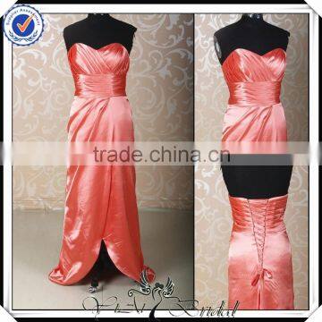 PP0166 front open organza red china Cheap bridesmaid dresses 2015