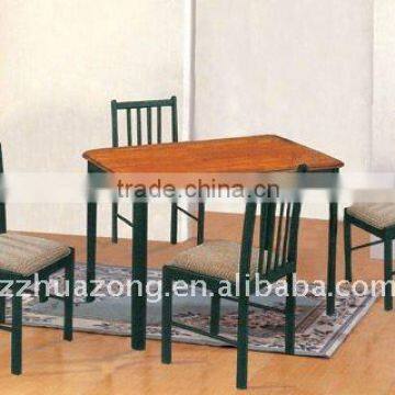 Modern 5pc wooden dining table and chair