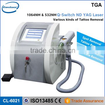 2016 High effective 532nm 1064nm q switch nd yag laser for tatoo removal