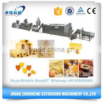 2016 Puffed corn filling snacks food extruder/machines