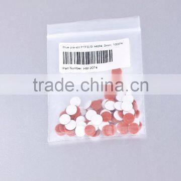 Red PTFE/white silicone Septa for Standard 1.5ml lab sample vials