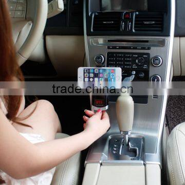 Bluetooth FM Transmitter Car Kit Cellphone Holder GPS and MP3 Player USB Charger photo-2