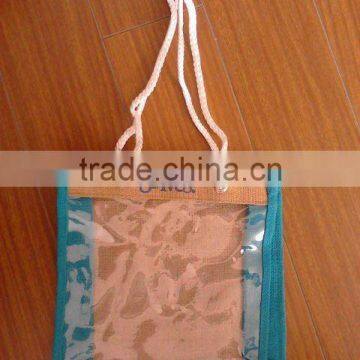 Jute bag with pvc window