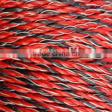 Fencing twisted wires ropes