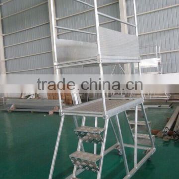 Mobile aluminum working table for supermarket working, aluminum supermarket plateform