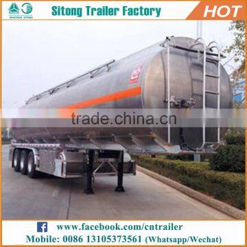 New 45000 liters stainless steel fuel oil trailer portable diesel fuel tank trailer