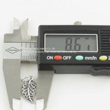 Silver Leaf Beads DIY Sterling Silver Jewelry For Bracelets photo-4