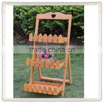Newest Vintage Green Wood Flower Stand photo-3