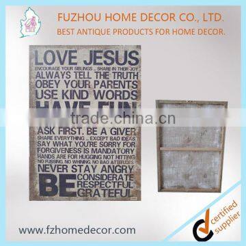 High quality vintage linen wood signs wood craft wall decorations