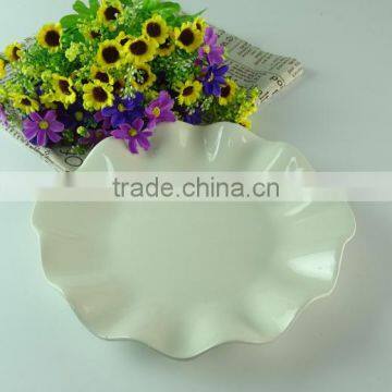 New design restaurant ceramic salad plate wholesale white porcelain round plate