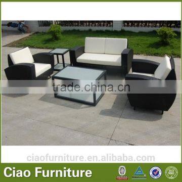 Outdoor garden sofa furniture with coffee table rattan sofa sets