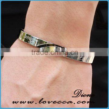 SLGH611 Women Men Jewelry Gift Stainless Steel Bangle photo-3