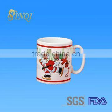 Sublimation Christmas white color enamel mug with full printing