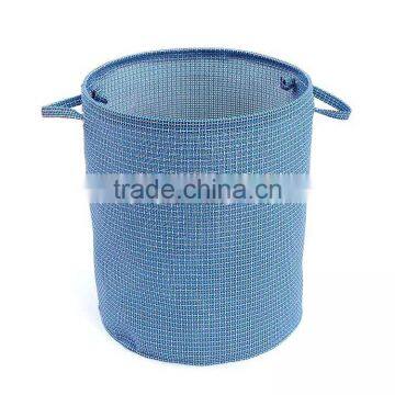 Round Style Laundry Hamper With Closing and Rope Handle, Non-woven Fabric Laundry Basket photo-2