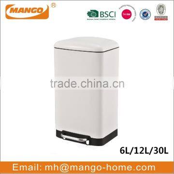 Round Powder Coating Waste Step Bin With Soft Close Lid photo-4